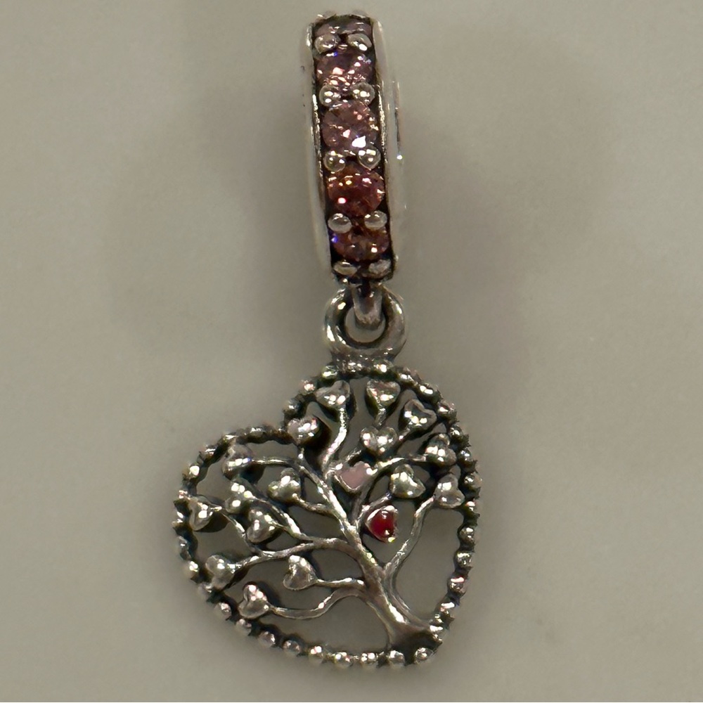 Authentic Retired Pandora Sterling Silver Tree of Love Dangle Charm